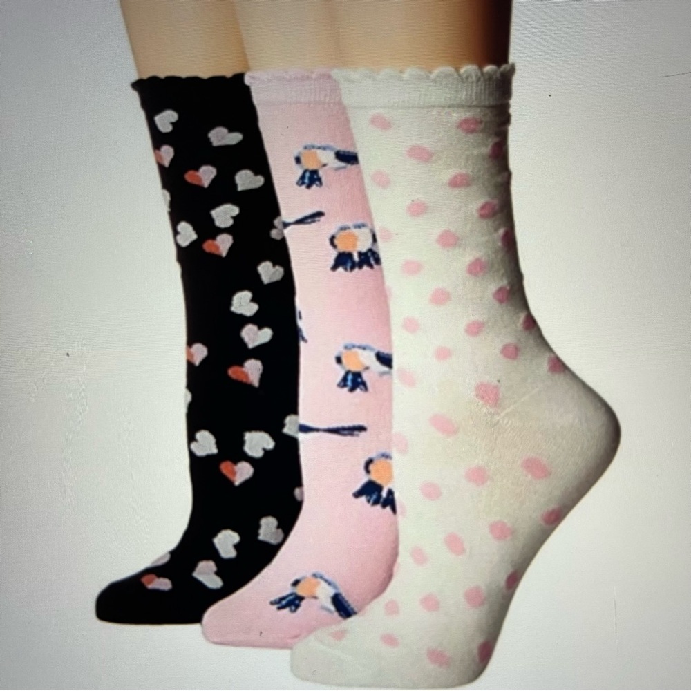 NWT’s Kate Spade Kick up your Heels crew socks